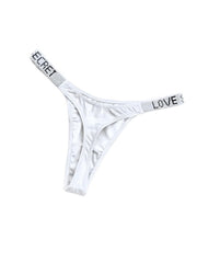 3 Pack Sexy Rhinestones Thong Bikini Underwear Stylish Shiny T-Back Panties for Women