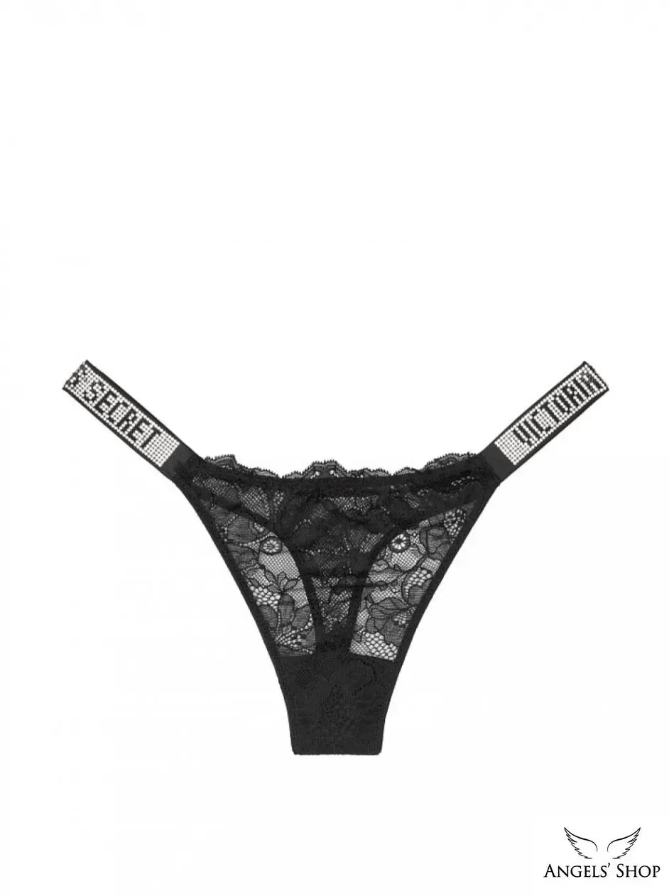 Black Monogram Push Up Shine Strap Set | Victoria's Secret