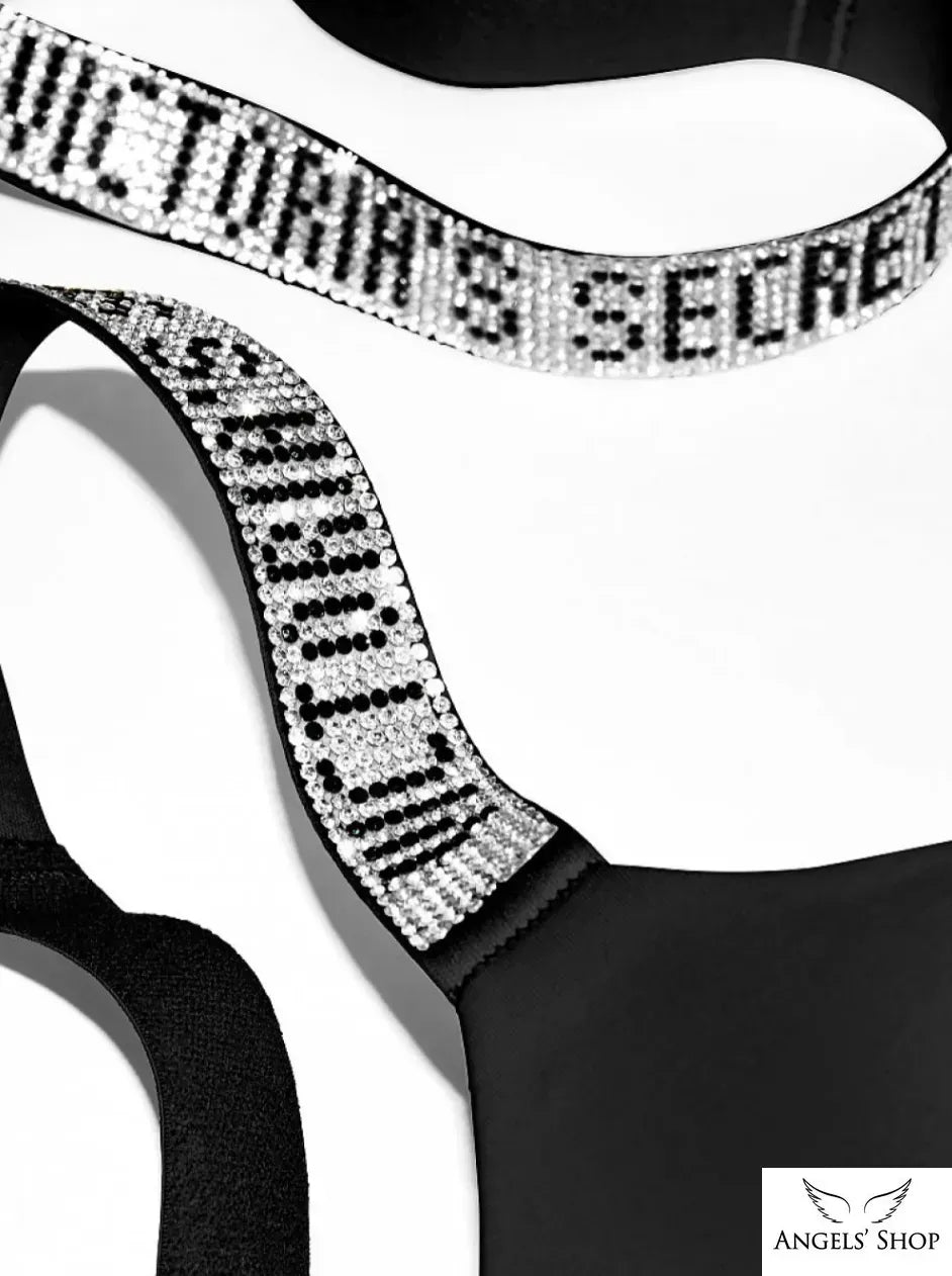 Black Monogram Push Up Shine Strap Set | Victoria's Secret