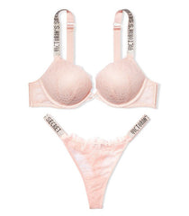 Angel Pink Push Up Shine Strap Set | Victoria's Secret
